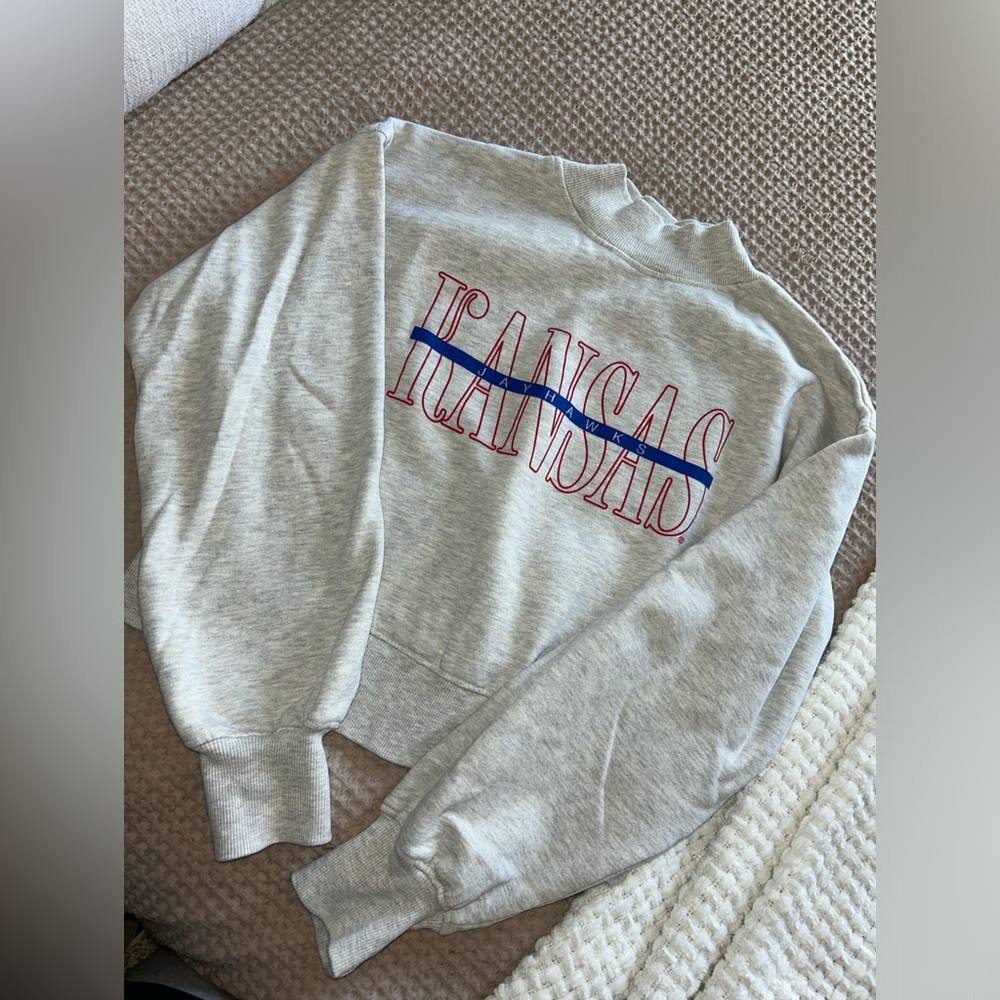 KU Jayhawks Cropped Crewneck